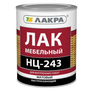 ЛАКРА НЦ-243 лак для мебели мат. 0,7 кг./14