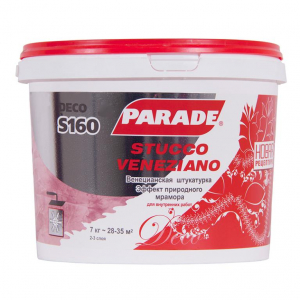 ПАРАД S160 Stucco Veneziano венецианская штукатурка Белый 7 кг.