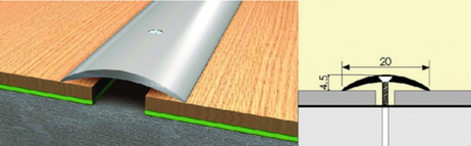 Стык гладкий 20мм 0,9 алюминий  РП 10