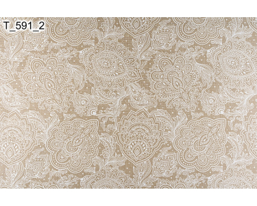 Клеенка с ПВХ покрытием  1,25м*25м Т-591/2 беж.ажур ДУЭТ