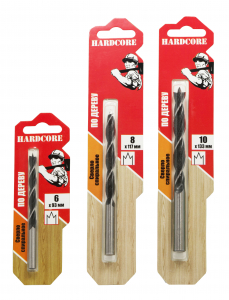 Сверло по дереву спиральное  6х93мм 10/40  160006  Hardcore