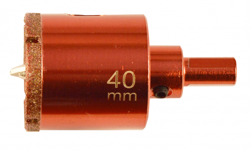 Буровая коронка алмазная с напр.сверлом по керамограниту и мрамору  40мм 154040 Hardcore