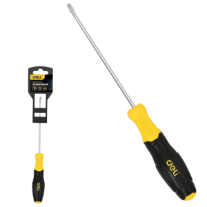 Отвертка шлицевая 6х200мм сталь двухк.рукоятка 183556 Deli DL6362001N