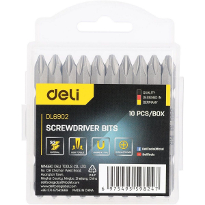 Набор бит PH2х65мм 10шт 130273 Deli DL6902