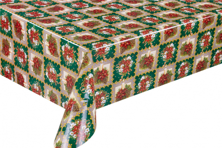 Клеенка CHRISTMAS TIME на нетканой основе 0,30мм*1,4м*20м+40г/м2	/WF-5037A