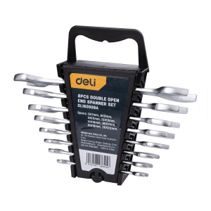 Набор двустороних гаечных ключей 8шт (6-22мм)  98317 Deli DL160008А