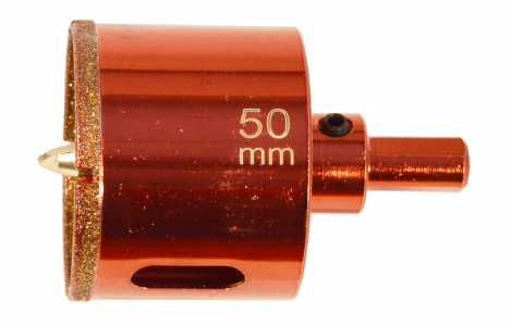 Буровая коронка алмазная с напр.сверлом по керамограниту и мрамору  50мм 154050 Hardcore