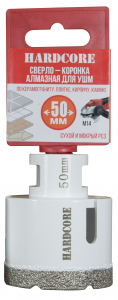 Сверло-коронка алмазная по керамограниту для УШМ  50мм 155050  Hardcore
