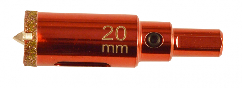 Буровая коронка алмазная с напр.сверлом по керамограниту и мрамору  20мм 154020 Hardcore