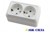 Розетка двухместная с з/к 16А 220В (керамика) 