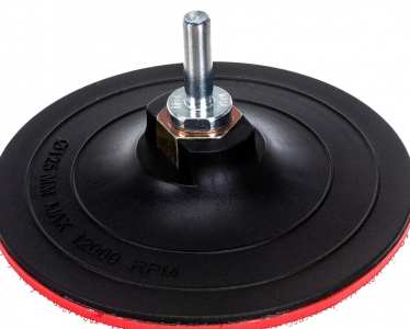 Опорный диск 125мм (М-14) 10мм для кругов самозацеп. с адаптером д/дрели TSUNAMI