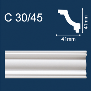 С30/45 плинтус потол.экструд. 41х41мм 2м Солид/80