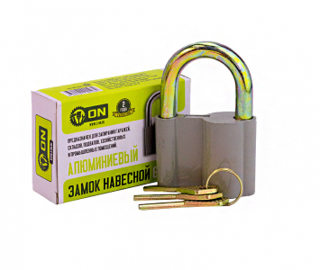 Замок навесной алюминиевый 60мм  22-02-060 ON