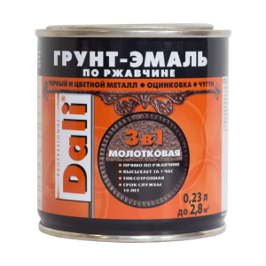 ДАЛИ Грунт-эмаль по ржавчине молотковая  Медный   0,23 л. /6 снято