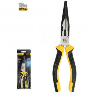 Плоскогубцы удлиненные 200мм, двухкомпонентная рукоятка 179429 Deli DL0102