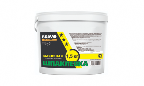 БРАВО шпаклевка масляная 0,8кг/12