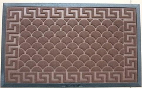 Коврик придверный с ворсом плотн. 60*90 коричневый