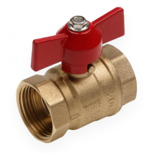 Кран шар.20 г/г 3/4 бабочка красная (AQUALINK 100/5) замена на 01156