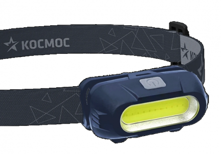 Фонарь налобный аккум. светодиодный 3ВтCOBLED/Li-ion/30/120