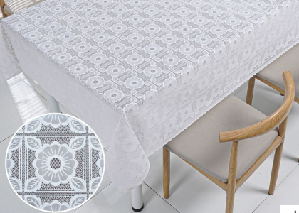Клеенка ажурная Alexa-Алекса 1,37х20м без основы. гладкая/030B white LT 