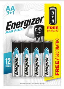 Энерджайзер MAX PLUS АА (3+1)шт батарейки /24 E301324901