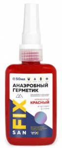 Герметик анаэроб неразборный, высокой прочн, низко-средней вязкости 50 мл., красный, SANFIX/40746/12