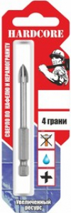 Сверло по керамограниту и керам.плитке 12мм 4грани 10/48 151012  Hardcore