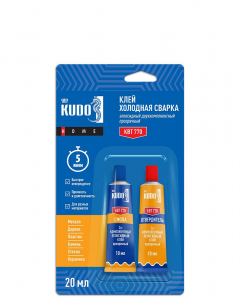 KUDO Клей эпоксидный двухкомпонентный прозрачный KUDO HOME, KBS-770,20 мл/12/144  СНЯТО