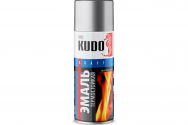 KUDO Эмаль термостойкая 5001 серебристая аэроз. краска 520 ml. /12  KU-5001