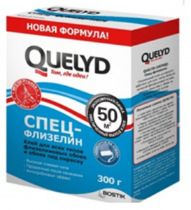 Quelyd Спец-Флиз клей обойный  50кв.м, 0.3кг/24/1080 50035125
