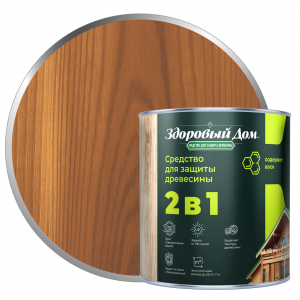 ЛАКРА Здоровый Дом 2в1 Орех  0,8л д/защ.средство  /6