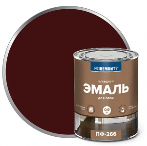 ПРОРЕМОНТ  эмаль ПФ-266 Красно-коричневая 0,9 кг./14 ТУ