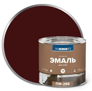 ПРОРЕМОНТ  эмаль ПФ-266 Красно-коричневая 1,9 кг./6 ТУ