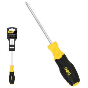 Отвертка крестовая PH-0х100мм сталь двухк.рукоятка 183563 Deli DL633100N