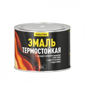 НБХ Эмаль термостойкая серебристая   БАНКА  0,5 л./12