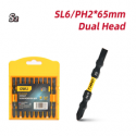 Набор двухсторонних бит SL6/РН2х65мм 10шт сталь S2 183620 Deli DL252202D