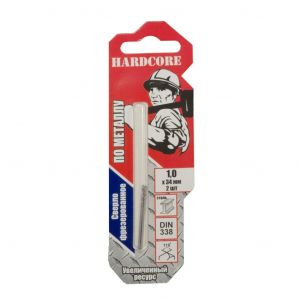 Сверло по металлу фрез. 1,5 мм х 34 мм 2 шт/уп  /10  140010  Hardcore