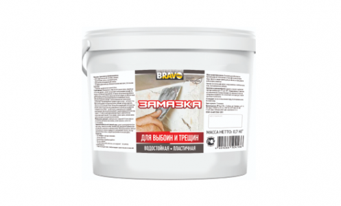 БРАВО замазка для выбоин и трещин 1,4 кг./6