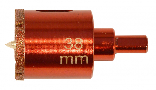 Буровая коронка алмазная с напр.сверлом по керамограниту и мрамору  38мм 154038 Hardcore