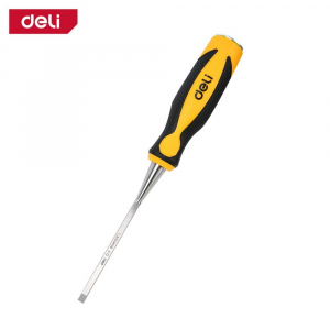 Стамеска плоская ширина 6мм, длина 140мм, прорез.рукоятка 179415 Deli DL6206-E1