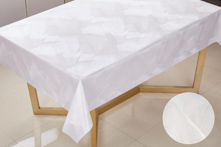 Клеенка Imperio шелкография на ткани белая 0,28мм*1,37м*20м/ZG-8554