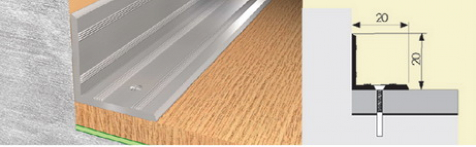 Угол 20*20мм внутр.1,35 дуб аляска РП 10 под заказ