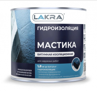 ЛАКРА  Мастика битумная изоляционная 1,8 кг /6