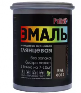 Палиж эмаль акр. глянцевая №602 шоколадно-коричневый RAL 8017 2,5кг/ 4 НОВИНКА