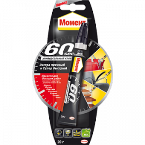 Момент универсальный клей 60 sec. 20 г.блистер /12 2111578