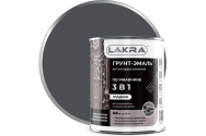 ЛАКРА Грунт-эмаль 3в1 Графит RAL 7024 0,8 кг/10