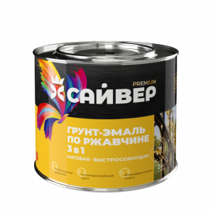 Сайвер Грунт-эмаль по ржавчине 3 в 1 зеленая 2 кг./6 РАСПРОДАЖА
