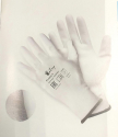 Перчатки для точных работ полиэстер/ полиуретан белые L /240