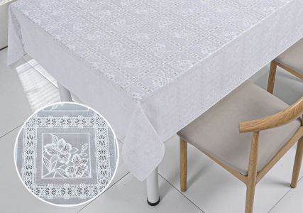 Клеенка ажурная Alexa-Алекса 1,37х20м без основы. гладкая/03B white LT 