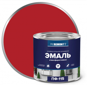 ПРОРЕМОНТ  эмаль ПФ-115 Красный 1,9 кг. /3 ТУ